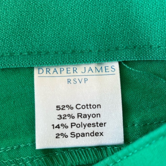 NWOT Draper James Green RSVP Pants Stretchy Waistband - Picture 5 of 5